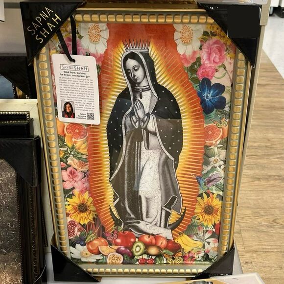 Other - Sapna Shah Nuestra Señora de Guadalupe Gold Frame Art Print